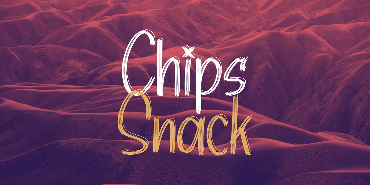 Ejemplo de fuente Chips Snack